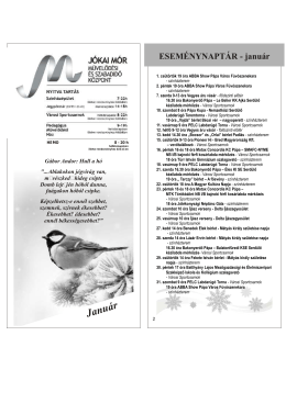 2015 januári műsorfüzet.pdf - Jókai Mór Művelődési és Szabadidő