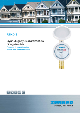 RTKD-S Gyűrűdugattyús szárazonfutó hidegvízmérő