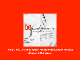 Az ISO 9001 és az irányítási rendszerszabványok