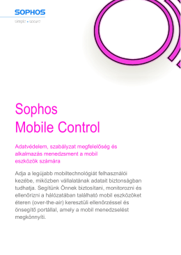 Töltse le a Sophos Mobile Control 2.0 adatlapját
