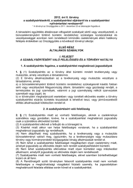 2012. évi II. törvény a szabálysértésekről