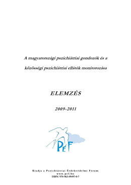 Elemzés 2011.pdf - Pszichiátriai Érdekvédelmi Fórum