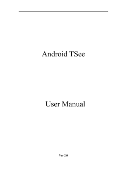 Android TSee User Manual