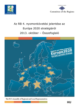 Az RB 4. nyomonkövetési jelentése az Európa 2020