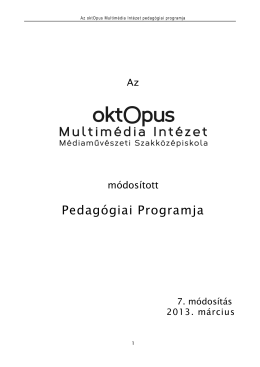 Pedagógiai Program - Oktopus Multimédia Intézet