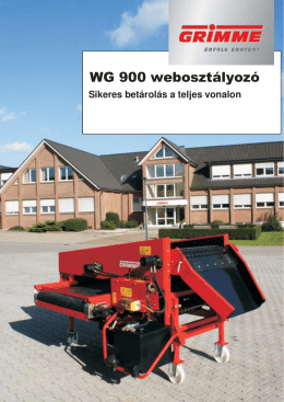 WG-900 hevederes osztályozógép