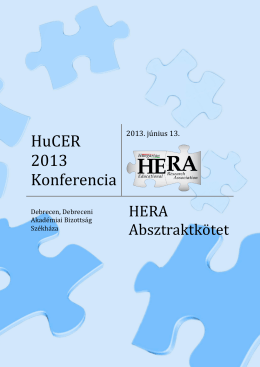 HuCER 2013 Konferencia - Magyar Nevelés