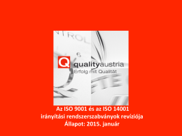 Az ISO 9001 és az ISO 14001 irányítási