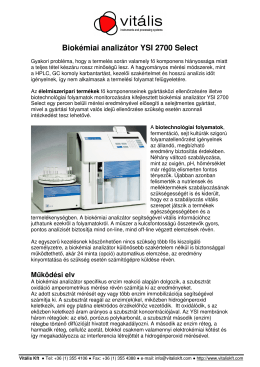 Biokémiai analizátor YSI 2700 Select