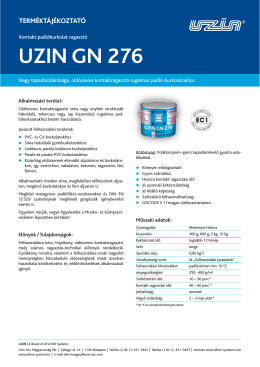 uzin gn 276 terméktájékoztató