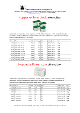 Hoppecke Solar block akkumulátor Hoppecke