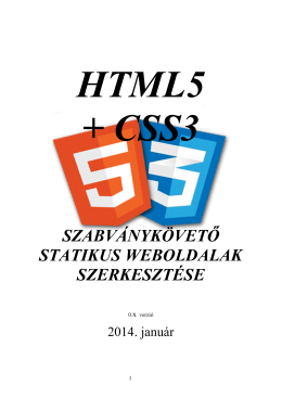 HTML5 és CSS3 leírás