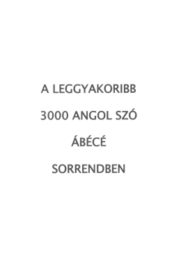 A LEGGYAKORIBB 3000 ANGOL sz&oacute;