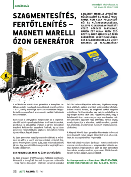 magneti marelli ózon generátor