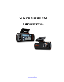 ConCorde RoadCam HD20-English Manual_magyar