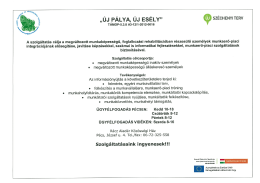 „ÚJ PÁLYA, ÚJ ESÉLY” QszÉcHENw TERV