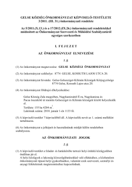 (III. 31.) önkormányzati rendelete Az 5/2011.