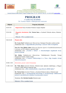 A konferencia programja