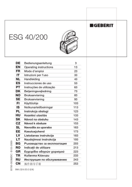ESG 40_160 használati utasítás