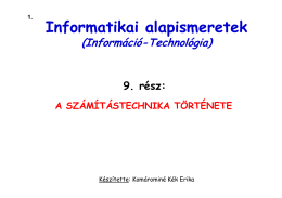 1. Informatikai alapismeretek