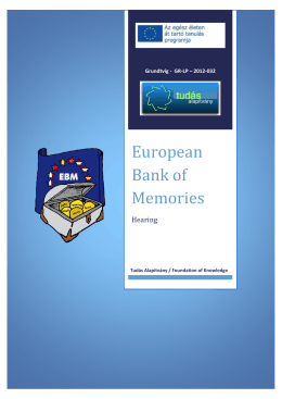 European Bank of Memories