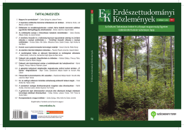Teljes kötet letöltése egyben - Erdészettudományi Közlemények