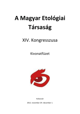 A Magyar Etológiai Társaság