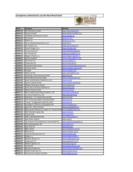 Overview licensees 2012-01