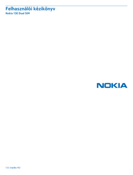 Nokia 130 Dual SIM - Felhasználói kézikönyv