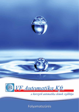 Szűréstechnika 2012 - VF Automatika Kft.