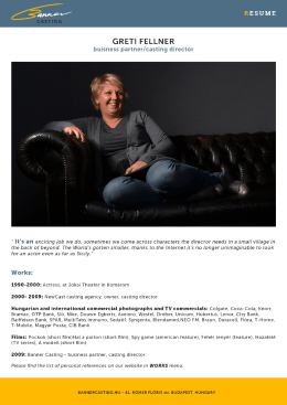 GRETI FELLNER - Banner Casting
