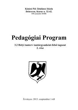 Pedagógiai Program