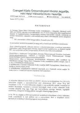 Ide kattintva megtekinthető választási határozatunk.