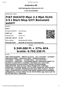 Haszn&aacute;ltaut&oacute;.hu admin fel&uuml;let