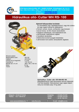 Hidraulikus olló- Cutter WH RS- 100