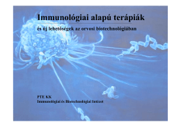 Therápiás célpontok az immunológiában. Immunszuppresszió