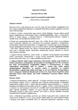 Opponensi v&eacute;lem&eacute;ny Baranyin&eacute; K&oacute;czy Judit A magyar
