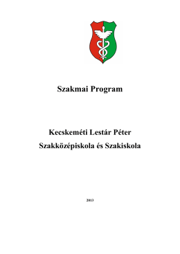 Szakmai program 2013/2014. - lpki