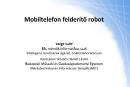 Mobiltelefon felderítő robot - Intelligens Rendszerek Kutatócsoport