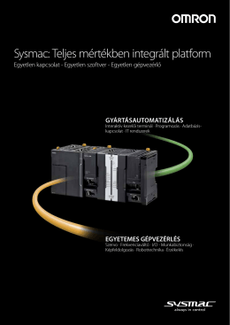 Sysmac: Teljes mértékben integrált platform