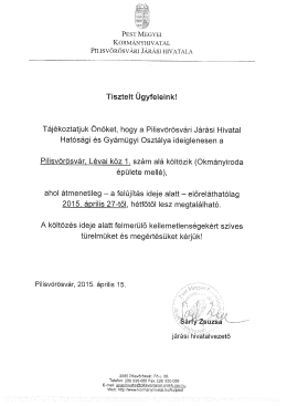 Tisztelt &Uuml;gyfeleink!