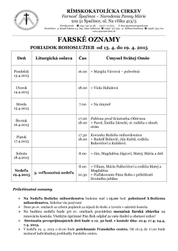 to the PDF file. - Farnosť Špačince