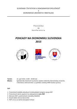 pohľady na ekonomiku slovenska 2015