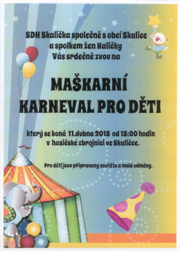 p MAŠKARNÍ mnm PIło DETI