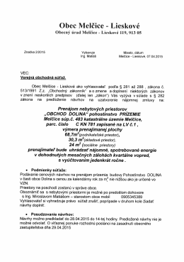 VOS_Prenajom_DOLINA - Obec Melčice