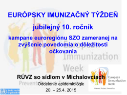 10. jubilejný ročník Európskeho imunizačného