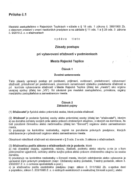 Sťažnosti - Mesto Rajeck&eacute; Teplice