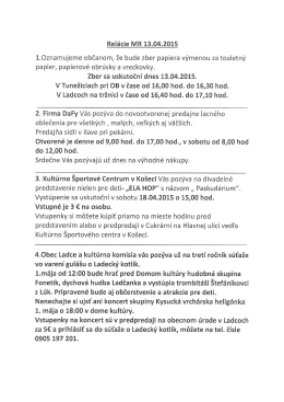 13. 4. 2015 Zber papiera Novootvoren&aacute; predajňa Ela Hop v Ko&scaron;eci