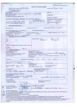 Page 1 & / - ", _ __ __ _ İşg&uuml;c&uuml; İstem Formu (Form I) IŞGUCU [STEM