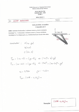 MAK 104 STATİK - TOBB Ekonomi ve Teknoloji &Uuml;niversitesi
